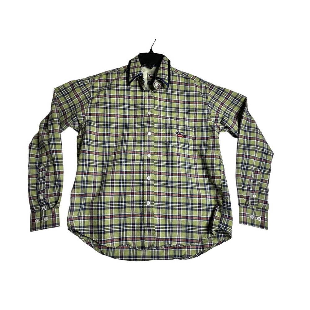 Cruel Girl Button Up Long Sleeve Plaid Loose Fit Shirt Womens Medium